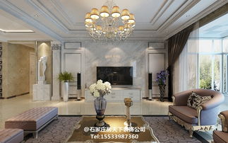 盛邦大都會三居室139㎡簡歐風格裝修效果圖 石家莊房天下裝飾公司